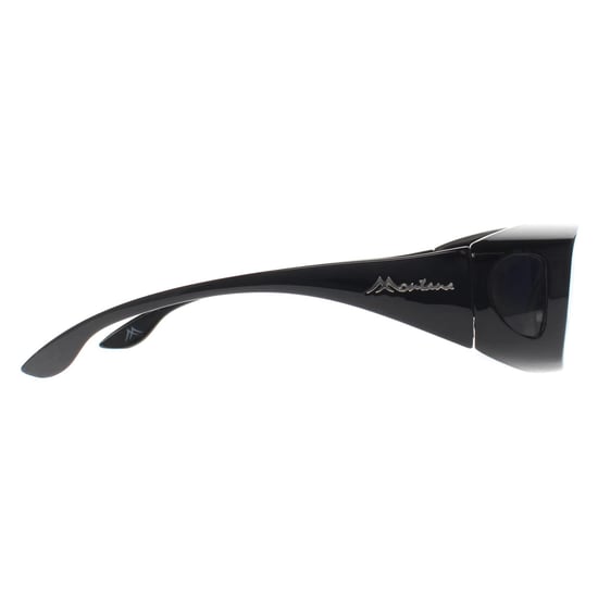 Montana Rechthoek Unisex Glimmend Zwart Rook Gepolariseerd FO2 Fit Over Bril Zonnebril - Image 4