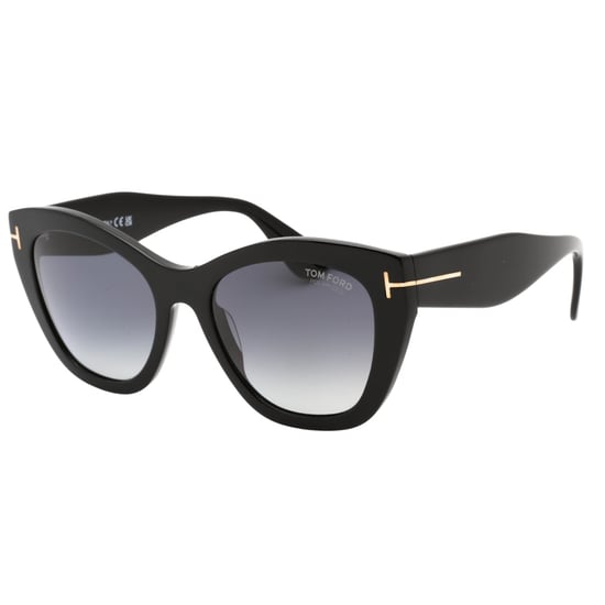 Tom Ford Cara Smoke Polarized Lens Shiny Black Sunglasses - Image 2