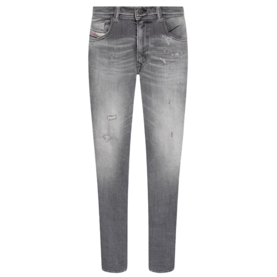 Diesel 1979 Sleenker Frayed Grey Faded Denim Jeans - Image 1
