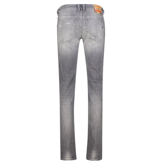 Diesel 1979 Sleenker Frayed Grey Faded Denim Jeans - Image 2