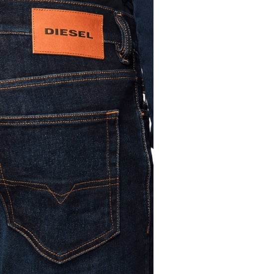 Diesel effen donkerblauwe jeans met D-glans - Image 4
