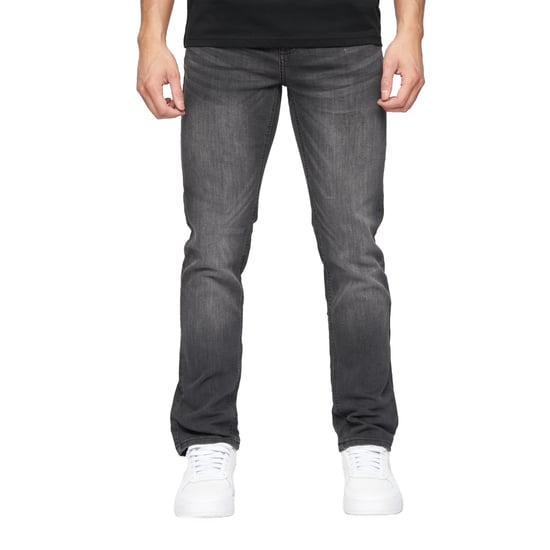 Crosshatch Mens Svelte Stretch Jeans (Washed Grey) - Image 1