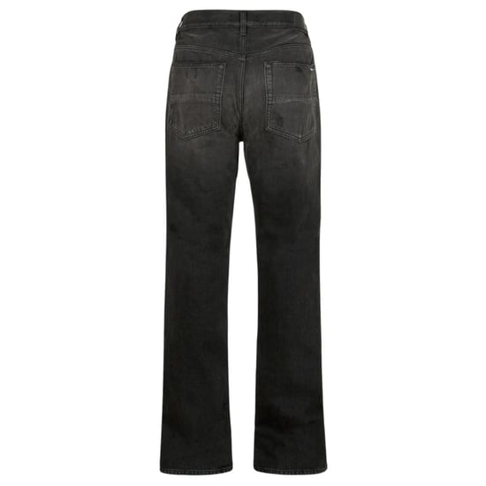 Amiri MA Bar-logo, rechte pasvorm, verouderde zwarte denimjeans - Image 2