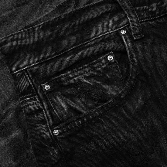 Amiri Stack Straight Fit Faded Black Jeans - Image 4