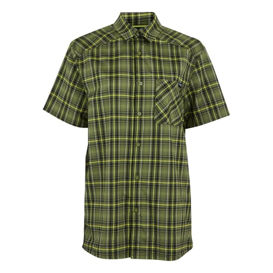 Regatta Mens Begarno Checked Short-Sleeved Shirt (Nephrite Green/Black) - Image 1