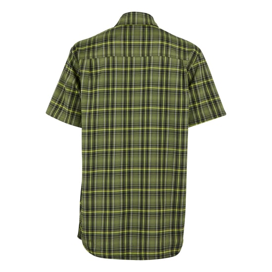 Regatta Mens Begarno Checked Short-Sleeved Shirt (Nephrite Green/Black) - Image 2