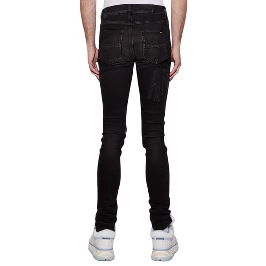 Amiri slim-fit versleten Amiri-logo verouderde zwarte denimjeans - Image 2
