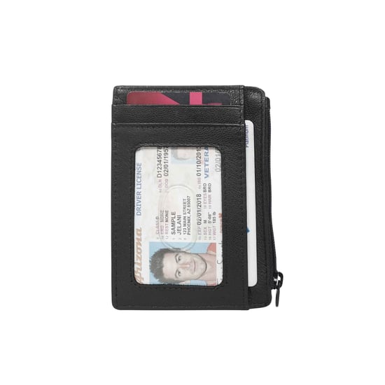 LYNN' Real Leather Slim Credit Cardholder Case - Image 3