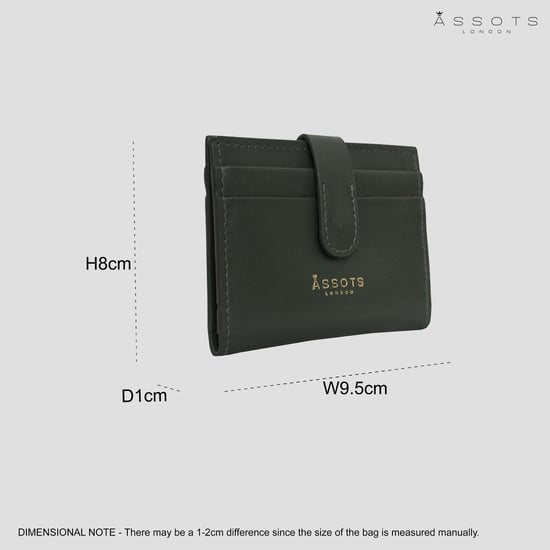 'GROVE' RFID Tab-over Leather Credit Card Holder - Image 5