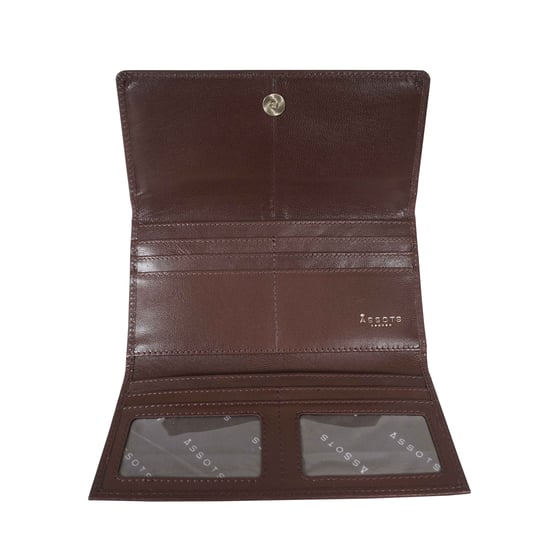 'CLAIRE' Real Polished VT Vintage Leather Flap Over Purse - Image 4
