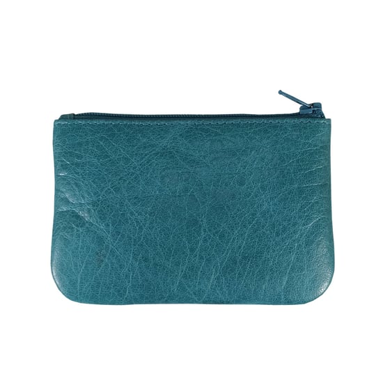 Poppy' Full Grain Leather Zip Top Coin Purse - Image 3