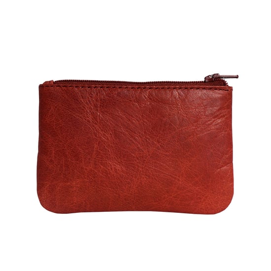 Poppy' Full Grain Leather Zip Top Coin Purse - Image 4