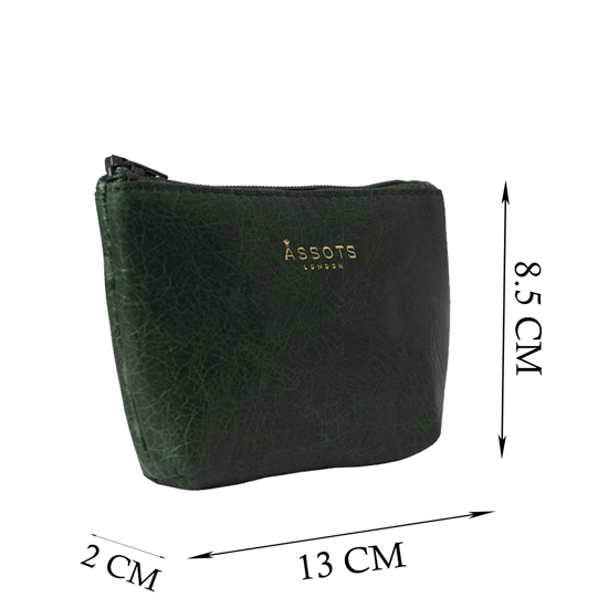'Diana' Full Grain Leather Zip Top Coin Purse - Image 4