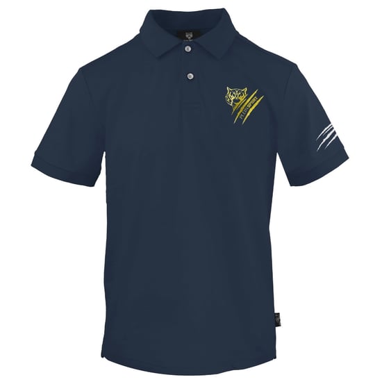 Plein Sport Marineblauw poloshirt met klein tijgerkraslogo - Image 1