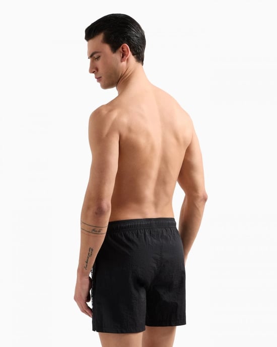 Emporio Armani Heren Zwemshorts met Verticale Logo Borduring - Image 2