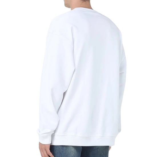 Diesel dubbel vernietigd logo wit sweatshirt - Image 3