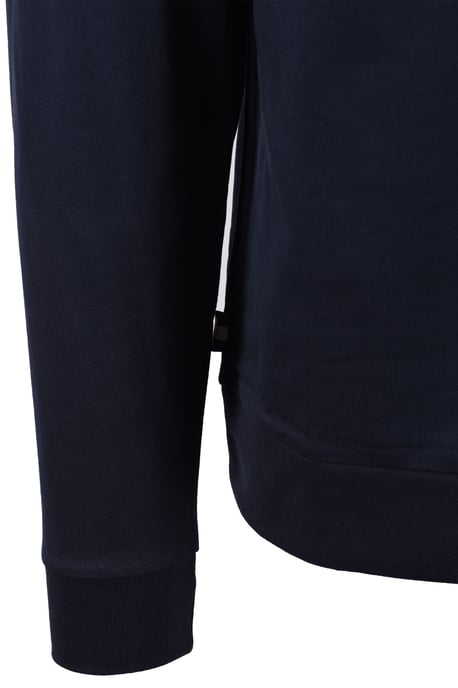 Aquascutum Ikonisk Fick Crew Neck Sweatshirt Marinblå - Image 3