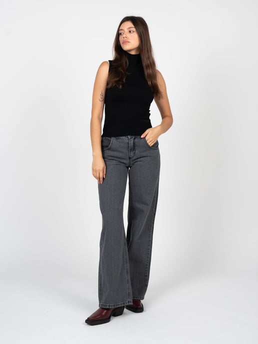 La Haine Inside Us Jeans Wide Leg Woman's Grey - Image 2