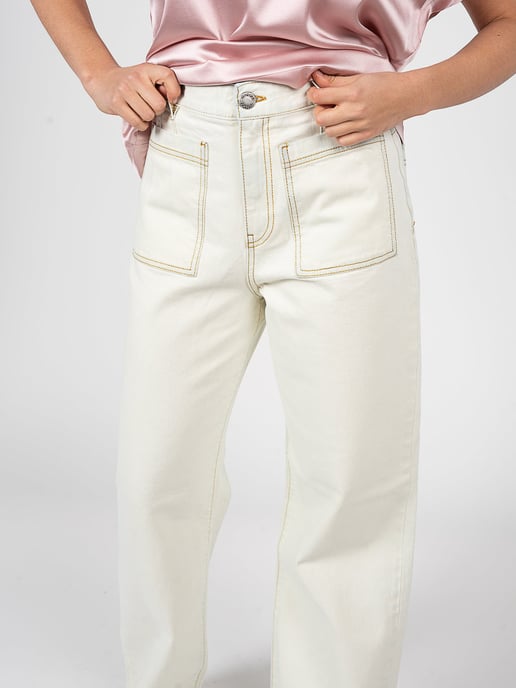 Pinko Byxor Forbita  damer   Vit - Image 4