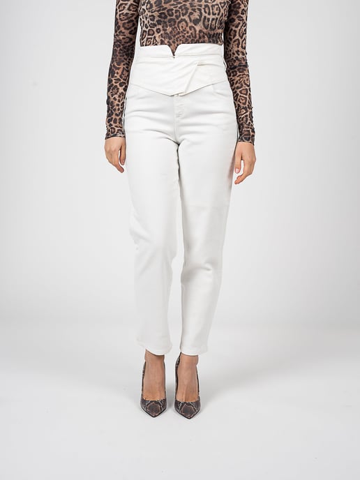 Pinko Trousers Samantha Woman's White - Image 3