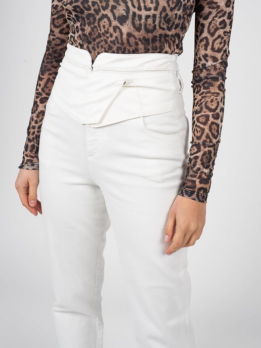 Pinko Trousers Samantha Woman's White - Image 4