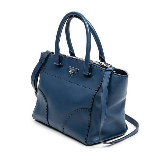 Stitched Twin Pocket Tote Shoulder Bag - Image 2