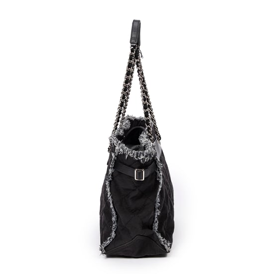 Horizontal Tweed Fringe Chain Tote Schoudertas - Image 3