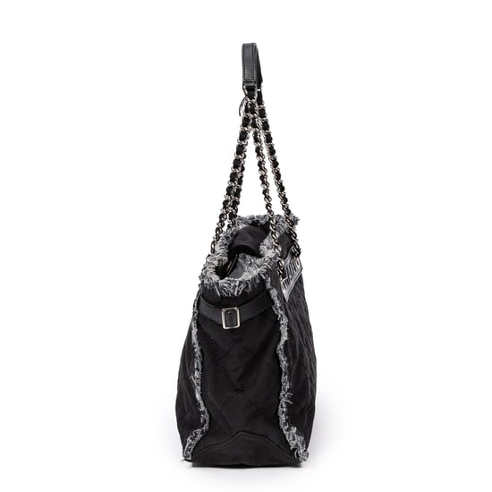 Horizontal Tweed Fringe Chain Tote Schoudertas - Image 4