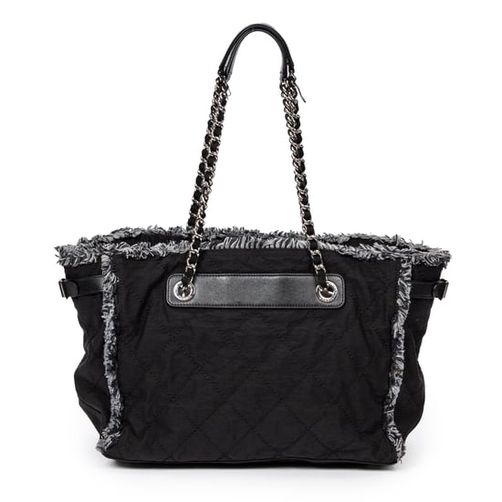 Horizontal Tweed Fringe Chain Tote Schoudertas - Image 5