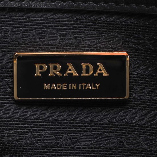 Prada Large Symbole Embroidered Tote Bag in Black and Beige Polyester - Image 6