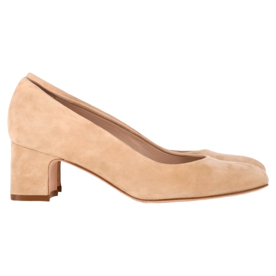 Stuart Weitzman Mary Ann 60 Pumps in Beige Suede - Image 1