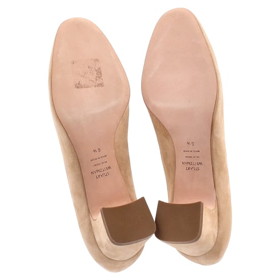 Stuart Weitzman Mary Ann 60 Pumps in Beige Suede - Image 6