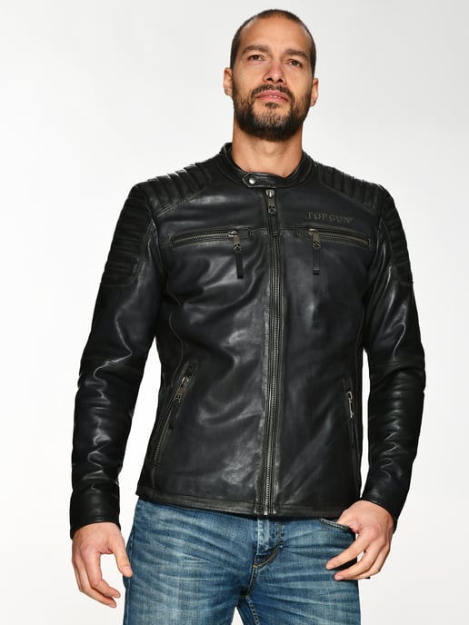 Top Gun leren jas TG20193086 - Image 1