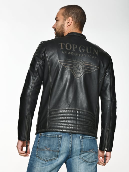 Top Gun leren jas TG20193086 - Image 2