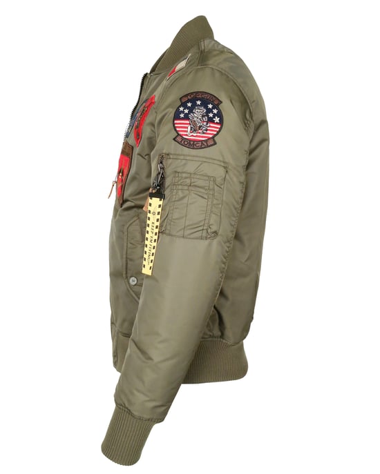 Top Gun bomberjack in pilotenstijl met patches TG20191053 - Image 3