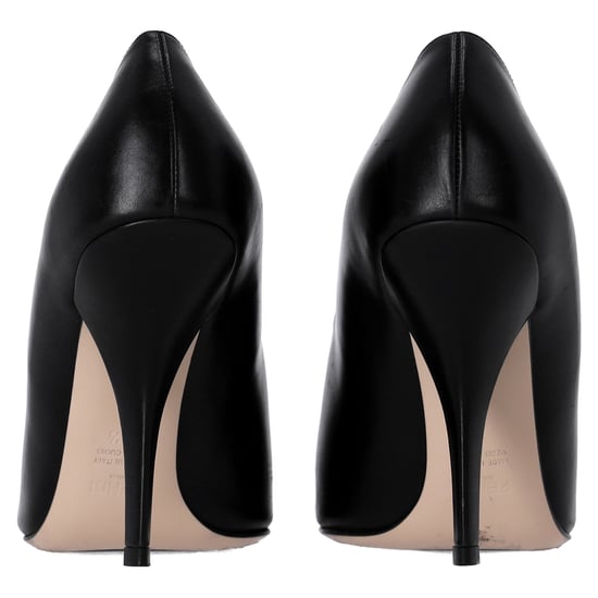 Fendi Pointed Pumps in Black and Nude Leather - Image 4