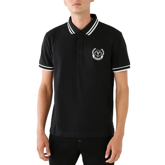 True Religion Mens Polo Shirt Laurel Buddah Face Pique Tee - Image 1