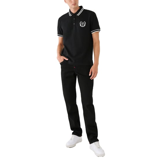 True Religion Mens Polo Shirt Laurel Buddah Face Pique Tee - Image 4