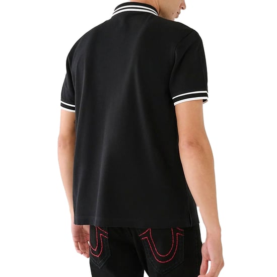 True Religion Mens Polo Shirt Laurel Buddah Face Pique Tee - Image 6