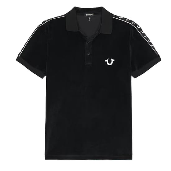 True Religion Mens Polo Shirt SS Damask Velour Pique Top - Image 2