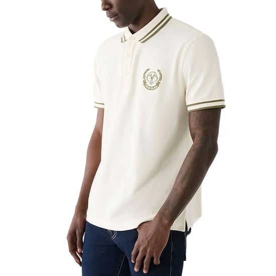 True Religion Mens Polo Shirt Laurel Buddah Face Pique Tee - Image 3
