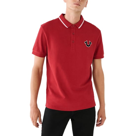 True Religion Mens Polo Shirt Signature Horseshoe Pique Tee - Image 1