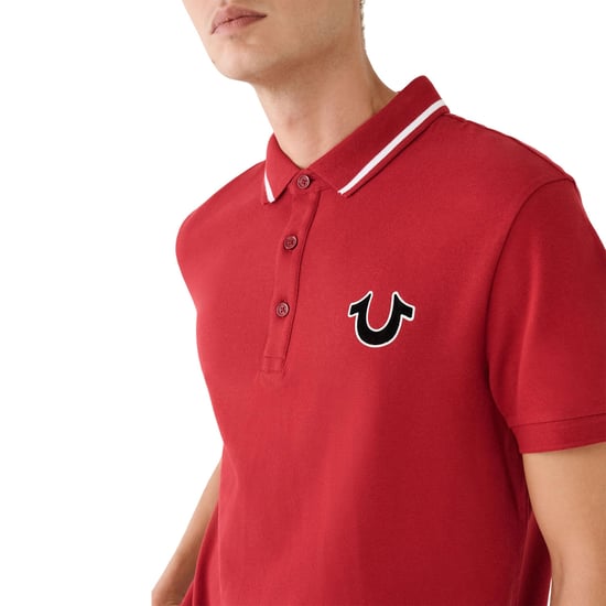 True Religion Mens Polo Shirt Signature Horseshoe Pique Tee - Image 3