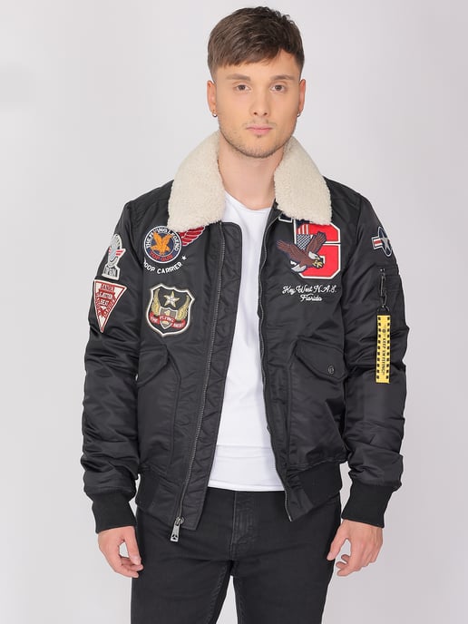 Top Gun bomberjack TG23002 met imitatiebontkraag - Image 2