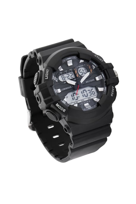 Activa X Invicta Digital ACW496-001 Heren Horloge - Quartz Uurwerk - Plastic met zwarte Wijzerplaat - 50mm - Image 2