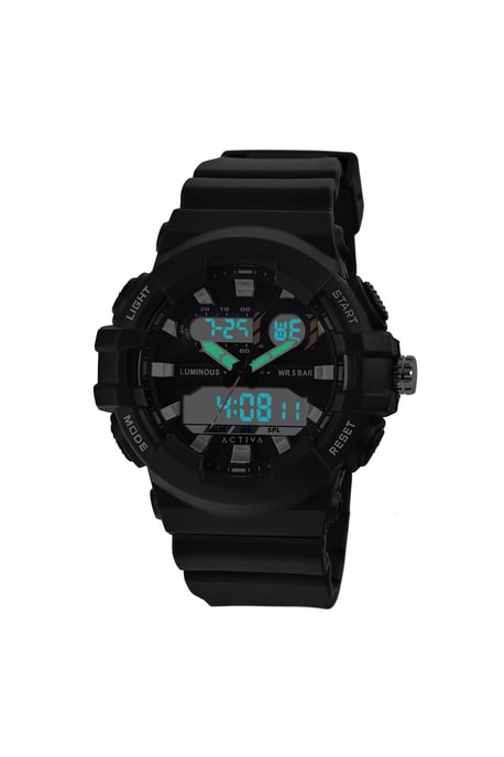 Activa X Invicta Digital ACW496-001 Heren Horloge - Quartz Uurwerk - Plastic met zwarte Wijzerplaat - 50mm - Image 3