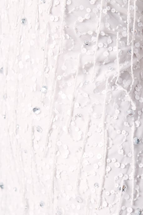 Sequin And Fringe Embellished Bridal Mini Dress - Image 5