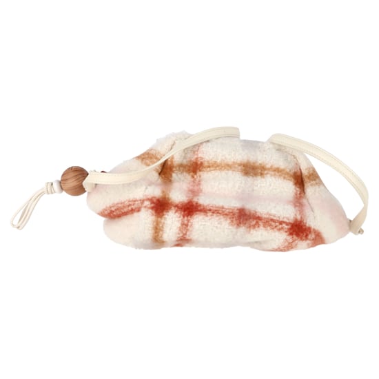 Loro Piana Small Puffy Check Print Pouch Bag in Multicolor Cashmere - Image 1