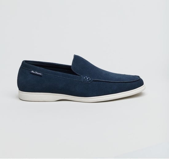 Ben Sherman Amarillo Suede Heren Navy Loafers - Image 2