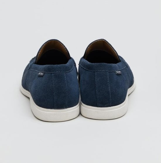 Ben Sherman Amarillo Suede Heren Navy Loafers - Image 4